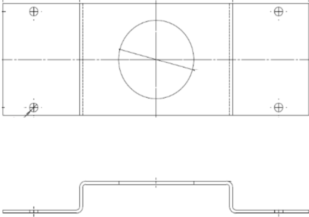 図 3-2 凸曲げブラケット図